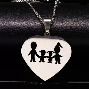 Stainless steel heart family.